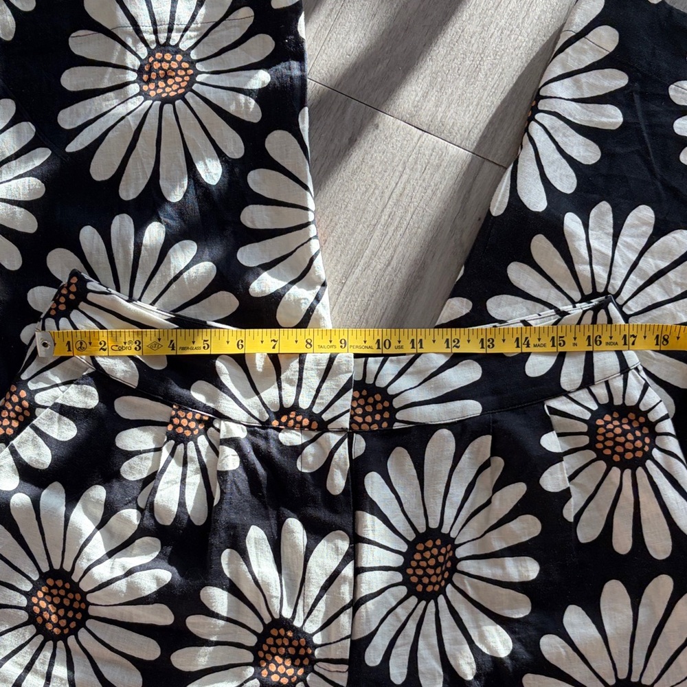 FARM Rio for Anthropologie Spring flowers wide leg pant daisies - Picture 6 of 11